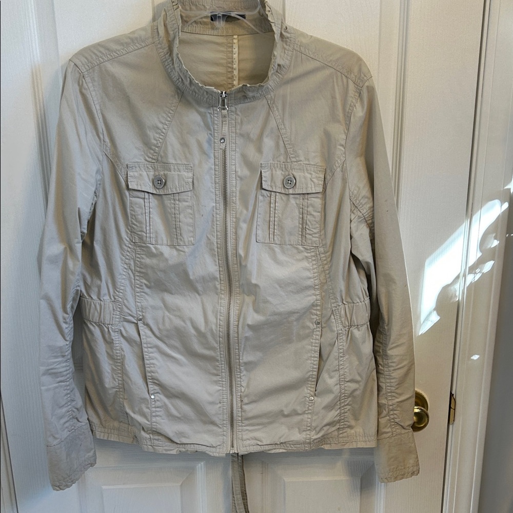 Dalia Beige zip up jacket